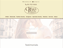 Tablet Screenshot of crewsjewelry.com